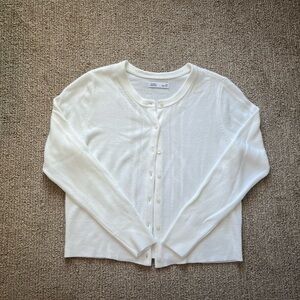 Croft & Barrow White Cardigan Sweater